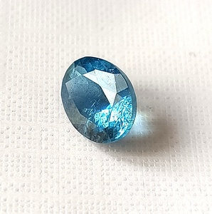 Aigue-marine naturelle bleue Santa Maria, taille ovale, 1,75 carat, pierre précieuse facettée non montée - Product Image 3
