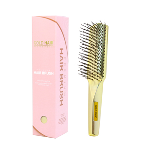 Cepillo de Pelo Compacto Profesional Gold HairProfessional, Rectangular, de Nailon, con Mango de Plástico, en Dorado Metálico, Plateado, Rosa, en Caja - Product Image 5