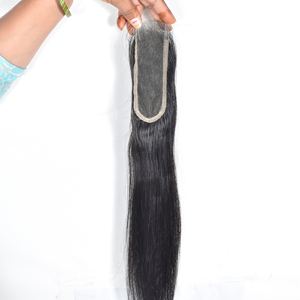 Al por mayor Cierre HD 2*6 sin procesar Remy Indio 100% Virgen con Cutícula Alineada, Doble Trama a Máquina, Encaje Completo, Onda Natural, Fácil de Usar - Product Image 2