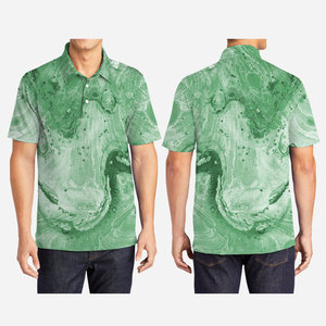 เสื้อโปโลผู้ชายผ้าสแปนเด็กซ์โพลีเอสเตอร์พิมพ์ลายแบบซับลิเมชั่นคุณภาพสูงสำหรับตกปลาและล่าสัตว์กลางแจ้ง - Product Image 6