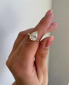 Arin Eternity Band IGI/GIA Oval Lab Grown Diamond Jewelry, anillo de oro de 14K para mujer, banda de compromiso/banda de boda creada en laboratorio - Product Image 4