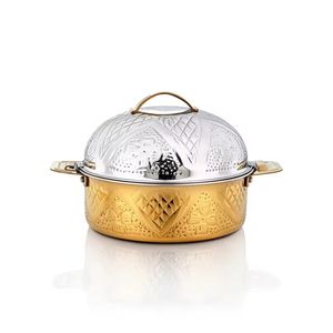 Plato para servir tipo tagine de acero inoxidable martillado con tapa de cúpula, calentador de alimentos para buffet, vajilla para catering, olla para servir en la cocina - Product Image 4