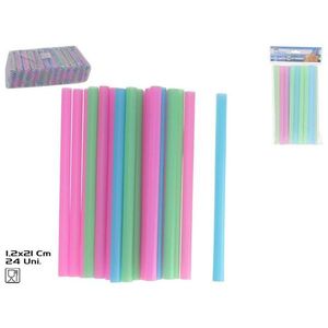 CANITA X 24 Cannucce Monouso in PLA 3 Colori 21X1.2CM Varie Misure - Product Image 3