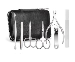 Hot Trend <b>Nail</b> Grooming Essentials 7pcs Manicure <b>Kit</b> Steel Clippers Portable Travel Organizer And All Customization - Product Image 1
