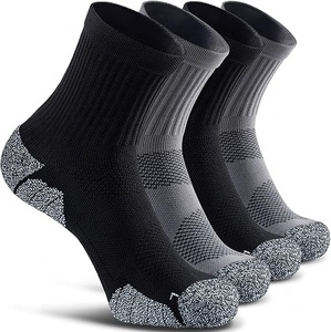 TriPro Sports <b>Moisture</b> Wicking 100% Cotton Thick Cushioned Compression Anti-Slip Breathable Crew <b>Socks</b> Cuff for Running Soccer - Product Image 2