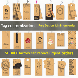Étiquette suspendue personnalisée de luxe en papier kraft blanc avec logo pour vêtements et accessoires - Product Image 5