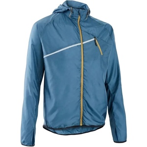 Mens <b>Vintage</b> Solid Waterproof <b>Windbreaker</b> Jacket Reversible Breathable Quick Dry Hooded Slim Zip up Outerwear for Running Travel - Product Image 2
