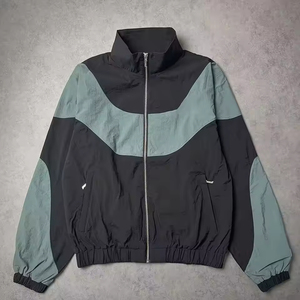 2026 Custom Lightweight Nylon <b>Zip</b> <b>up</b> <b>Jacket</b> 100%Nylon Tracksuit for Men OEM Windbreaker Set Factory Custom Reflective Print Logo - Product Image 3