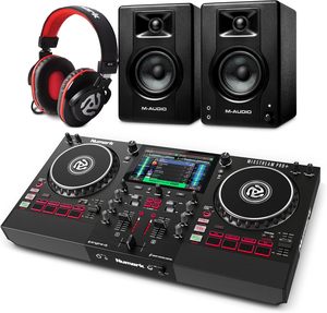 คอนโทรลเลอร์ดีเจ Numark Mixstream Pro+ และลำโพงมอนิเตอร์คู่ M-AUDIO BX3 พร้อมหูฟังสำหรับการบันทึกเสียงในสตูดิโอ - Product Image 1