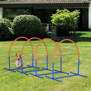 Parcours d'agilité bleu en 4 parties avec sac de transport pour l'entraînement en extérieur des chiens seniors - Product Image 2