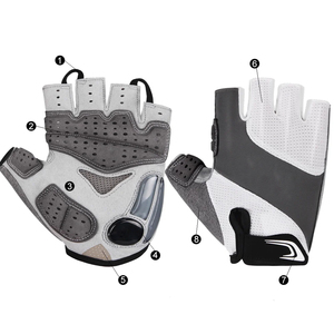 Good Quality Durable PU Leather Half Finger <b>Cycling</b> Gloves With Gel Padding New Designs Racing <b>Cycling</b> Gloves For Sports - Product Image 3