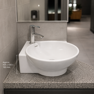 Lavabo de Cerámica Moderno en Forma de Diamante para Montar en la Pared del Baño - Product Image 6