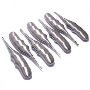 Juego de 7 Elevadores Dentales de Raíz, Herramientas Manuales de Cirugía Oral de Acero Inoxidable con Agarre Ergonómico, Aprobado por CE para Luxación Dental - Product Image 3