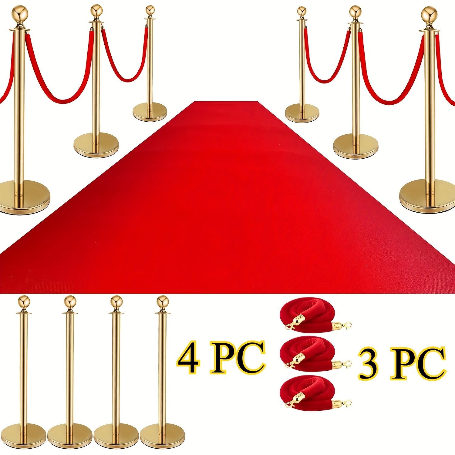 Gold 4 pillars and 3 ropes Color