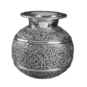 Pot en aluminium durable pour les rituels hindous de puja, les mariages, les fonctions de temple et les utilisations cérémonielles sacrées - Product Image 4