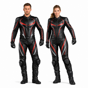 Traje de Motociclismo de Cuero Estilo Bandera de Australia para Hombre y Mujer, Traje de Motociclista Australiano de Una Pieza con Protección CE - Product Image 5
