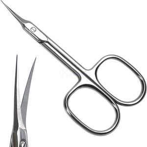 Red Handle Professional Cuticle Scissors Curved Stainless Steel Manicure <b>Tool</b> for Dead Skin Removal Custom - Product Image 5