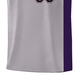 Ensemble de maillots de basket personnalisés gris à col en V sans manches en mesh respirant unisexe adulte toutes saisons avec impression par sublimation à séchage rapide - Product Image 6