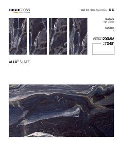 กระเบื้องพอร์ซเลนผิวมันเงา ขนาด 600 x 1200 มม. ลายหินอ่อนเคลือบเงา สำหรับปูพื้นและผนังภายในโรงแรม วิลล่า - Product Image 1