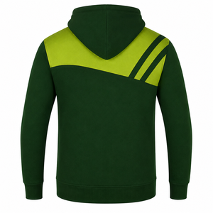 Ensemble de survêtement vert personnalisé à capuche pour hommes, ensemble de jogging sportif à fermeture éclair intégrale, vente en gros, vêtements de sport OEM - Product Image 4