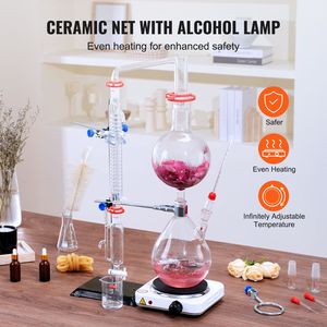 Kit di Distillazione per Oli Essenziali in Vetro Borosilicato da 2000ml 1000W con Piastra Riscaldante - Product Image 5