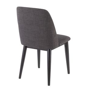 Set di 2 Sedie da Pranzo Contemporanee Tintori in Tessuto Grigio Antracite - Product Image 4