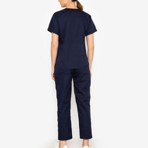 Fashion Women Medical Scrub <b>Set</b> Color Block V-neck Nursing Uniform Hospital <b>Doctor</b> Dental Clinic Soft Stretch Workwear Suit - Product Image 6