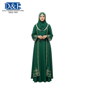 Robe musulmane en coton pur OEM malaisien pour femmes, best-seller, Abaya respirante, vêtements islamiques, Kaftan, Robe de prière en gros - Product Image 6