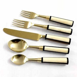 <b>Vintage</b> <b>Cutlery</b> Set With Green Resin Inlay Handle Stainless Steel High Mirror Polish Dinner Wedding Tableware Use Flatware Set - Product Image 5