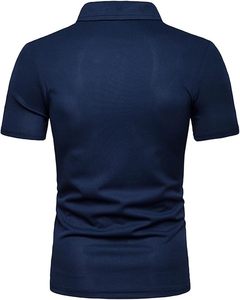 เสื้อโปโลผู้ชายขายส่ง ระบายอากาศได้ดี รับสกรีนโลโก้ เสื้อโปโลสำหรับทำงาน คุณภาพพรีเมียม ผ้าฝ้าย 100% เสื้อโปโลแฟชั่นลำลองสำหรับผู้ชาย - Product Image 4