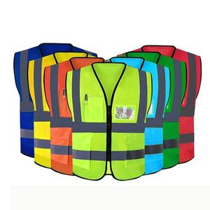 Chaleco de Seguridad Reflectante de Alta Visibilidad Unisex, Verde, Poliéster, Ropa de Trabajo - Product Image 3