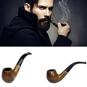 Pipa de fumar de madera hecha a mano con veta natural, pipa de tabaco clásica, pipa de fumar de madera tallada a mano de primera calidad a precio económico. - Product Image 3