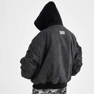 Veste en cuir lavé NESTA SPORTS, coupe-vent de haute qualité personnalisé avec logo en relief 3D, veste en cuir personnalisée pour homme - Product Image 4