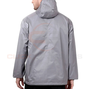 Veste bomber coupe-vent respirante et imperméable en maille pour homme, personnalisée, style décontracté, avec capuche, 100 % nylon - Product Image 4