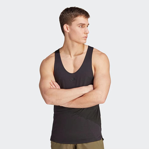 Débardeur noir sans manches pour homme en maille respirante 78% coton 22% élasthanne, idéal pour l'entraînement, la gym et le quotidien - Product Image 3