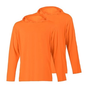Wholesale <b>Men</b> Orange Hooded Long Sleeve <b>Sweatshirt</b> Solid Color Casual Knitted Regular Fit High Quality - Product Image 1