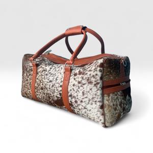 Sac de voyage en cuir de vachette véritable vintage avec fermeture éclair, léger, fait main, portable, multifonction, unisexe, pour week-end - Product Image 3