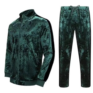 Nouveaux ensembles de survêtements unisexes personnalisés en velours pour hommes, vêtements de sport et d'entraînement de marque pour l'hiver - Product Image 6