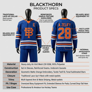 Jersey de Hockey Personalizado para Hombre, 320g, Malla Transpirable, Corte Regular, Cuello en V, Uniforme de Equipo, Venta al Por Mayor, OEM, ODM, Secado Rápido, UPF 50 - Product Image 5