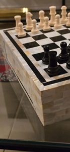 ILAHI's Eco-Friendly Rustic Polished Rectangle <b>Chess</b> <b>Board</b> Game 100% Handmade Pure Wood Animal/Love Style Customized Size <b>Chess</b> - Product Image 5