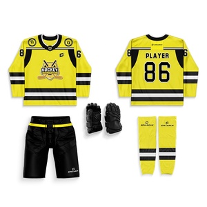 Ensemble de hockey sur glace à sublimation respirant personnalisé pour adultes/jeunes comprend un short en jersey Chaussettes-Uniforme de hockey sur glace de qualité OEM/ODM - Product Image 3