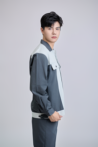 Ensemble de vêtements de travail de sécurité à haute visibilité pour hommes en tissu TC vietnamien en mélange de coton FMF, polyester, manches longues, confortable, durable, couleur anthracite - Product Image 6