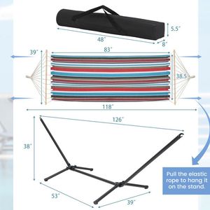 Amaca con Supporto e Borsa per il Trasporto per il Relax all'Aperto - Product Image 4