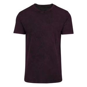 Camiseta de hombre con lavado ácido en venta / Camiseta de hombre con lavado ácido de longitud regular, teñida lisa, 100% algodón, camiseta para hombre, corte holgado, estampada - Product Image 5