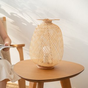 Mini lampes de table en bambou, lampe de salle à manger, salon, chambre à coucher, décoration, bon prix, abat-jour en tissage naturel. - Product Image 4