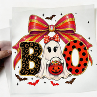 Autocollant en vinyle thermocollant personnalisé pour Halloween, décalcomanie pour T-shirt, lavable et durable, vente en gros