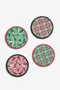 Durable Handmade Glass Seed Beads Coaster Designed For Everyday Dining <b>Table</b> <b>Protection</b> And Decorative Enhancement - Product Image 4