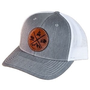 Casquettes Trucker Unisexe à 6 Panneaux avec Visière Légèrement Courbée, Patch en Cuir, Style Sport et Mode, pour l'Extérieur, en CVC, OEM, Origine Vietnam, Vente en Gros - Product Image 1