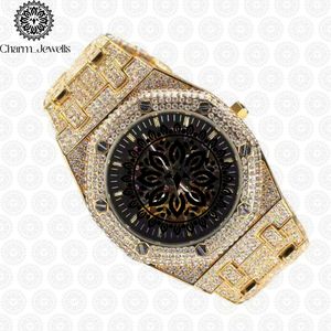 Charm_Jewells Luxury Gold <b>Watch</b> 42mm Analog Quartz Luminous Men's Fashion Bracelet Folding Clasp - Product Image 4