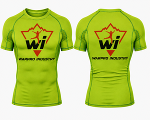 Warpro Industry Men's Short Sleeve Rash Guard <b>Compression</b> <b>Shirt</b> Quick Dry Printed Sport Top Green - Product Image 6